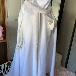 Bridal Fur lined cape